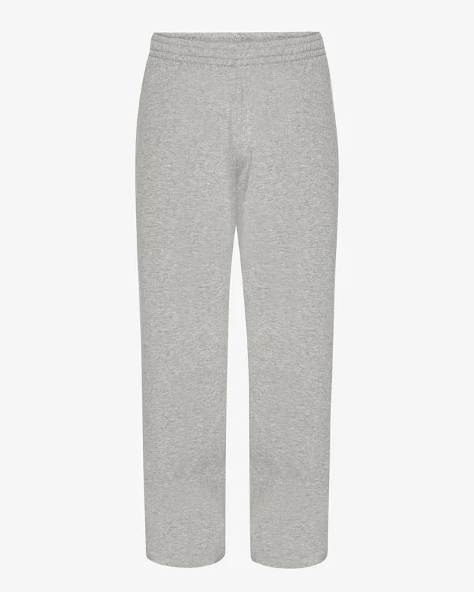 Pantalon de survêtement droit en coton bio - Gris chiné