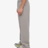 Pantalon de survêtement droit en coton bio - Gris chiné