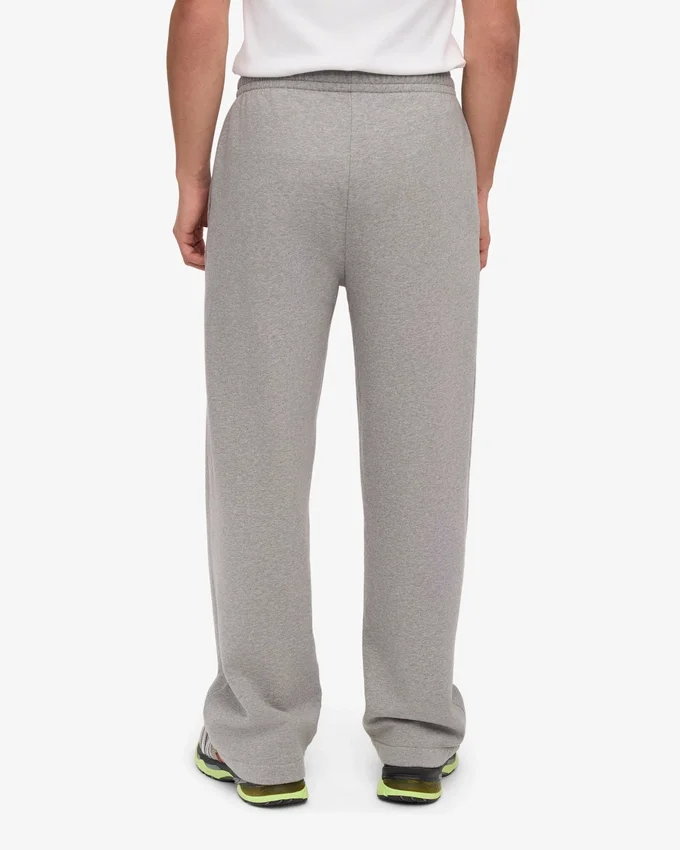 Pantalon de survêtement droit en coton bio - Gris chiné