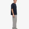 Pantalon de survêtement droit en coton bio - Gris chiné