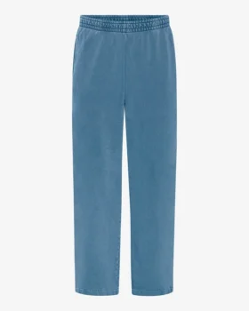 Pantalon de survêtement droit en coton bio - Indigo délavé