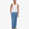 Pantalon de survêtement droit en coton bio - Indigo délavé