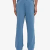 Pantalon de survêtement droit en coton bio - Indigo délavé