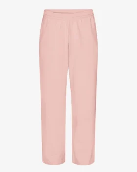 Pantalon de survêtement droit en coton bio - Rose délavé