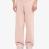 Pantalon de survêtement droit en coton bio - Rose délavé