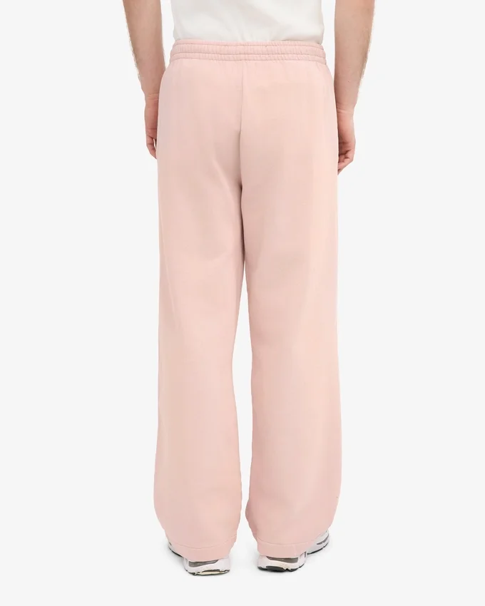 Pantalon de survêtement droit en coton bio - Rose délavé