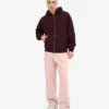 Pantalon de survêtement droit en coton bio - Rose délavé