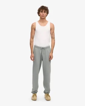 Pantalon de survêtement en coton bio – Bleu acier