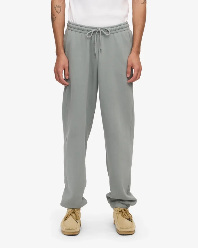 Pantalon de survêtement en coton bio - Bleu acier