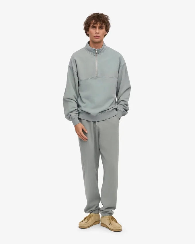 Pantalon de survêtement en coton bio - Bleu acier