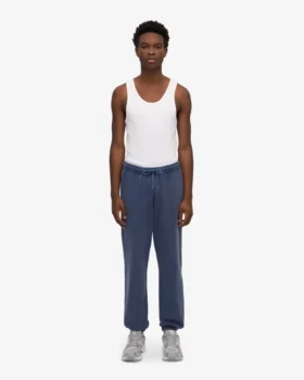 Pantalon de survêtement en coton bio – Bleu Neptune