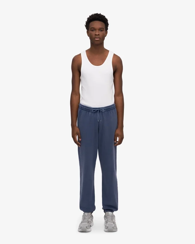 Pantalon de survêtement en coton bio - Bleu Neptune