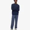 Pantalon de survêtement en coton bio - Bleu Neptune