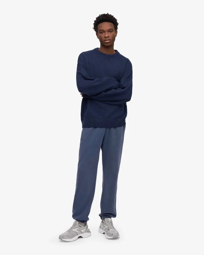 Pantalon de survêtement en coton bio - Bleu Neptune