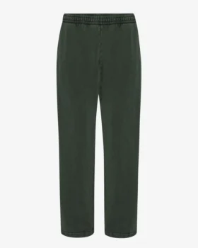Pantalon de survêtement en lin bio à coupe droite - Vert forêt
