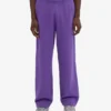 Pantalon de survêtement en lin bio à coupe droite - Violet ultra