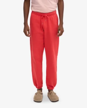 Pantalons de survêtement bio – Rouge mandarine