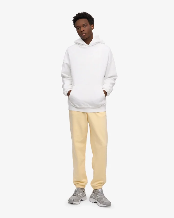 Pantalons de survêtement en coton bio - Jaune pâle