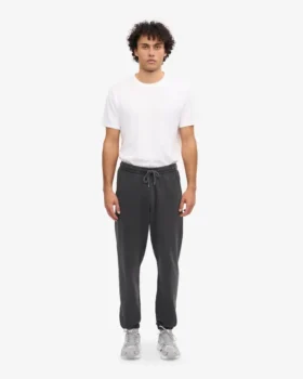 Pantalons de survêtement en coton bio – Noir délavé