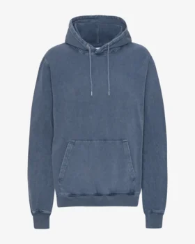 Pull à capuche Classic Organic en coton bio - Bleu Neptune
