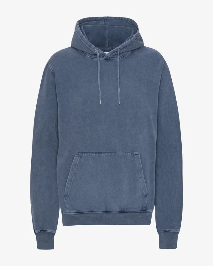 Pull à capuche Classic Organic en coton bio - Bleu Neptune