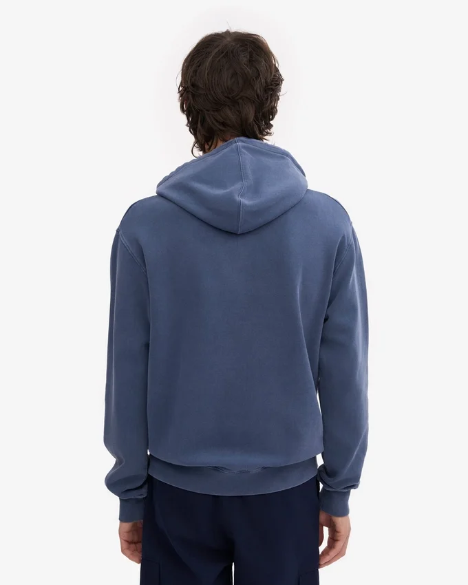 Pull à capuche Classic Organic en coton bio - Bleu Neptune