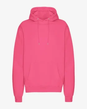 Pull à capuche Classic Organic en coton bio - Rose bubble-gum