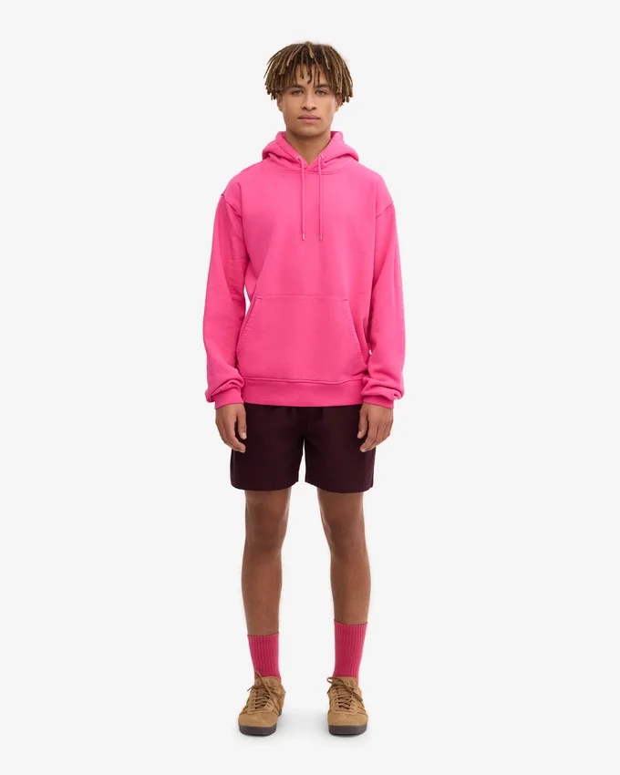 Pull à capuche Classic Organic en coton bio - Rose bubble-gum