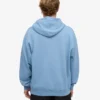 Pull à capuche oversize en coton bio - Bleu bord de mer