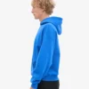 Pull à capuche oversize en coton bio - Bleu saphir