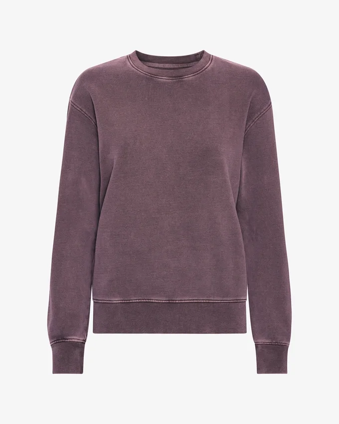 Pull Classic Organic à col rond en coton bio pour femme - Faded Grape