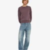 Pull Classic Organic à col rond en coton bio pour femme - Faded Grape