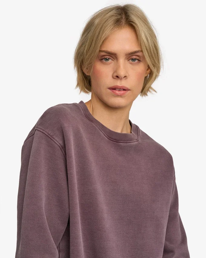 Pull Classic Organic à col rond en coton bio pour femme - Faded Grape