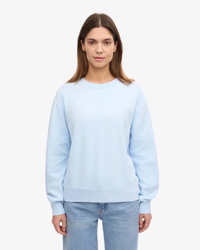 Pull Classic Organic en laine bio pour femme - Bleu polaire