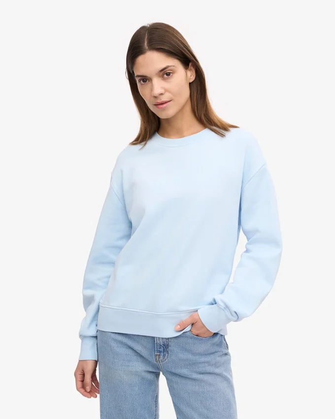 Pull Classic Organic en laine bio pour femme - Bleu polaire