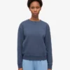 Pull Classic Organic en laine bio pour femme - Bleu pétrole