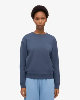 Pull Classic Organic en laine bio pour femme – Bleu pétrole