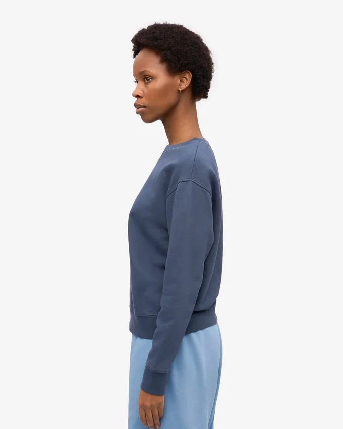 Pull Classic Organic en laine bio pour femme - Bleu pétrole
