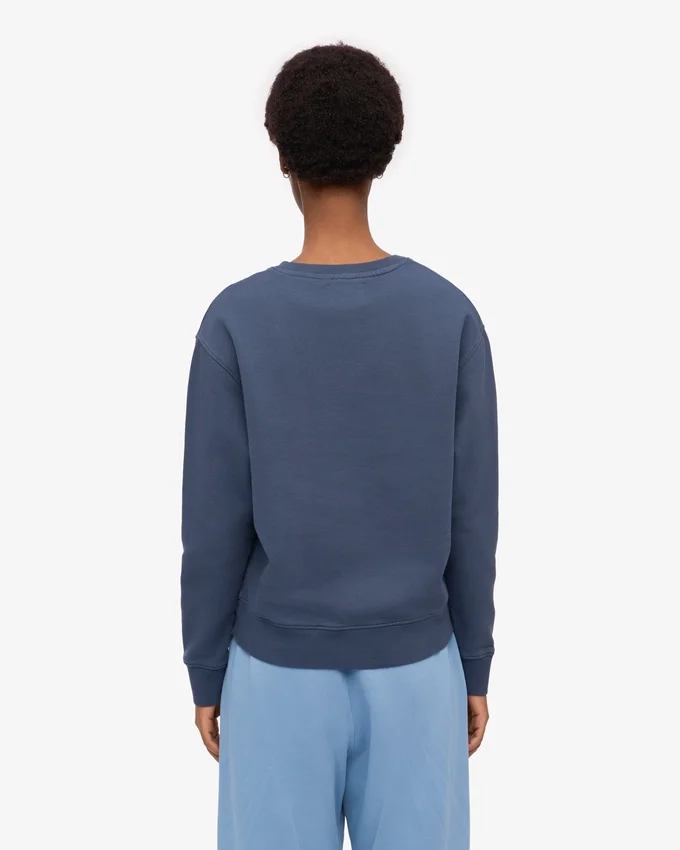 Pull Classic Organic en laine bio pour femme - Bleu pétrole