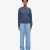 Pull Classic Organic en laine bio pour femme - Bleu pétrole