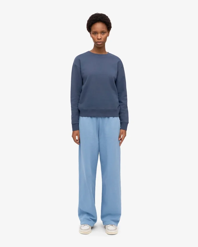 Pull Classic Organic en laine bio pour femme - Bleu pétrole