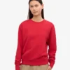 Pull Classic Organic en laine bio pour femme - Rouge écarlate