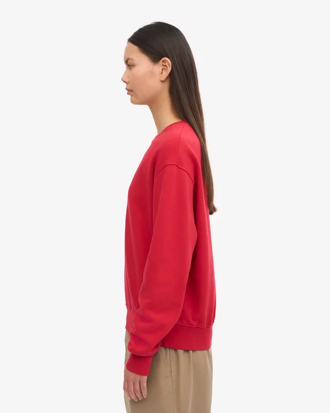 Pull Classic Organic en laine bio pour femme - Rouge écarlate