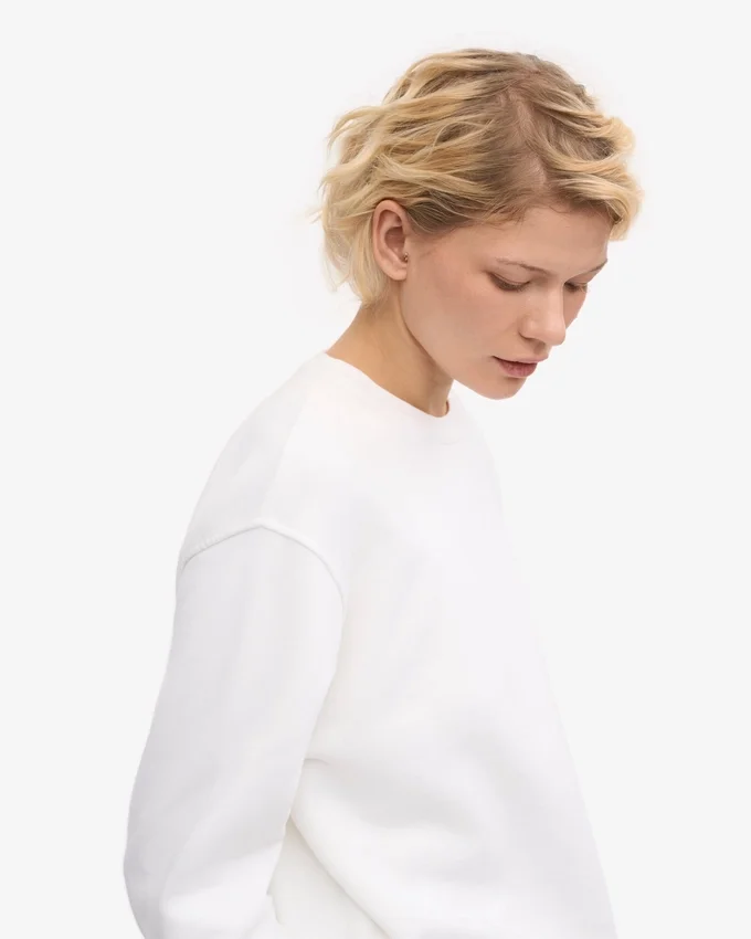 Pull Classic Organic en laine biologique pour femme - Blanc optique