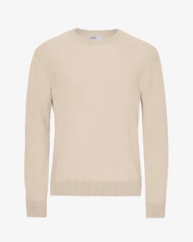 Pull classique en laine mérinos - Blanc ivoire