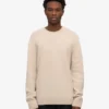 Pull classique en laine mérinos - Blanc ivoire
