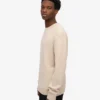 Pull classique en laine mérinos - Blanc ivoire