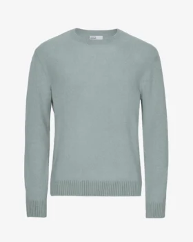 Pull classique en laine mérinos - Bleu acier