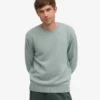 Pull classique en laine mérinos - Bleu acier