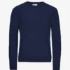 Pull classique en laine mérinos – Bleu marine